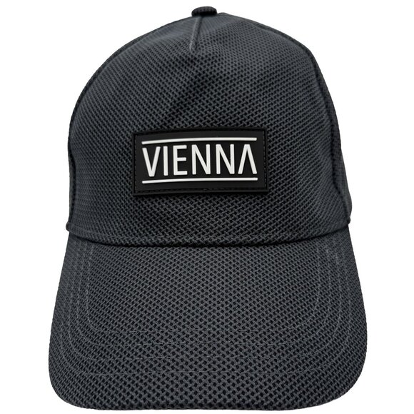 FOX "VIENNA" Rubber Patch Mesh Snapback Cap – Modern City Logo Hat - Picture 1 of 11